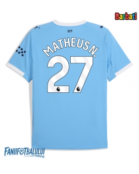 Manchester City Matheus Nunes #27 Tricou Fotbal Replică 2025-26 Barbati Acasa